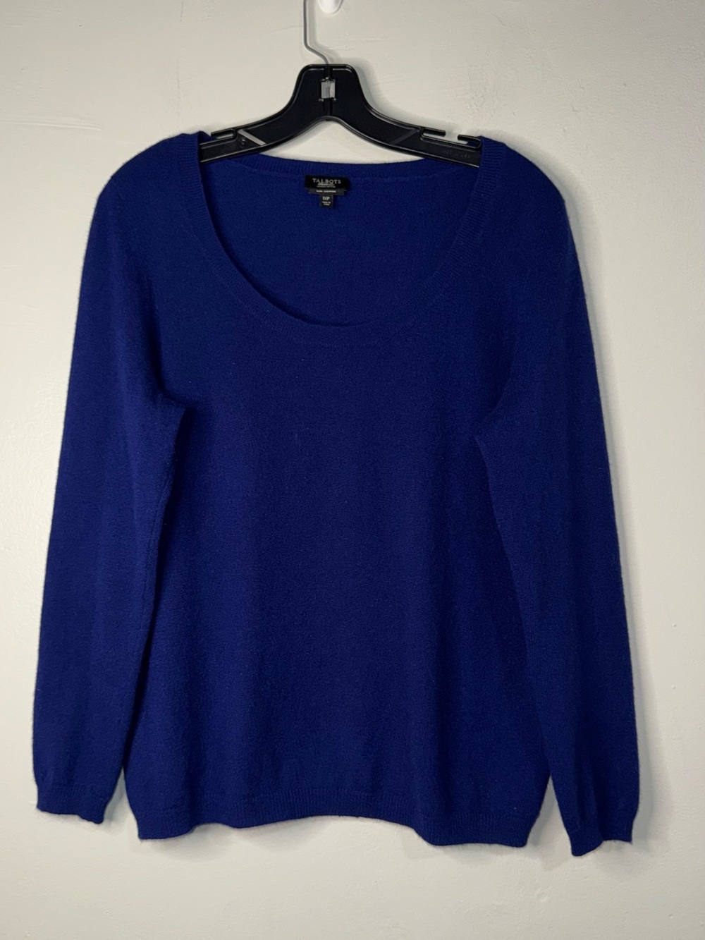 Talbots Cashmere Scoop Neck Sweater in Royal Blue